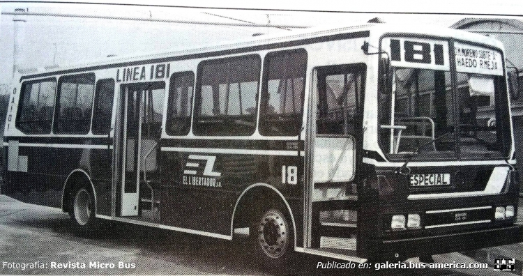 El Detalle OA 101 - El Detalle - El Libertador
Línea 181 - Interno 18

Fotografía: Revista Micro Bus
