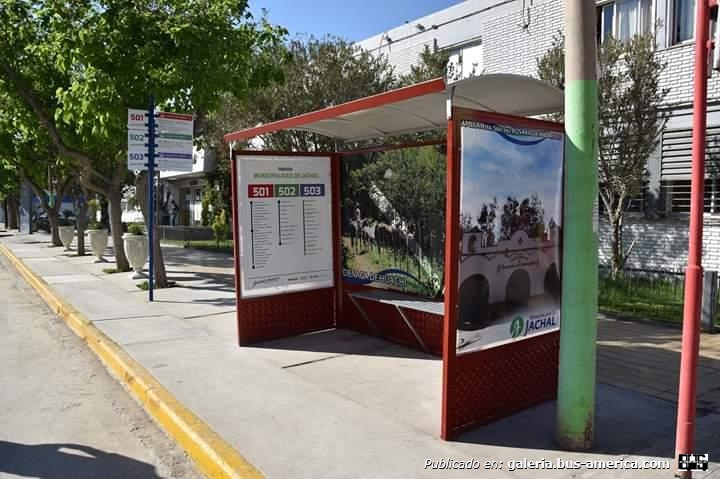 Parada líneas 501, 502 & 503 (San José de Jachal)
Fotografía: Empresa Vallecito S.R.L., en facebook
