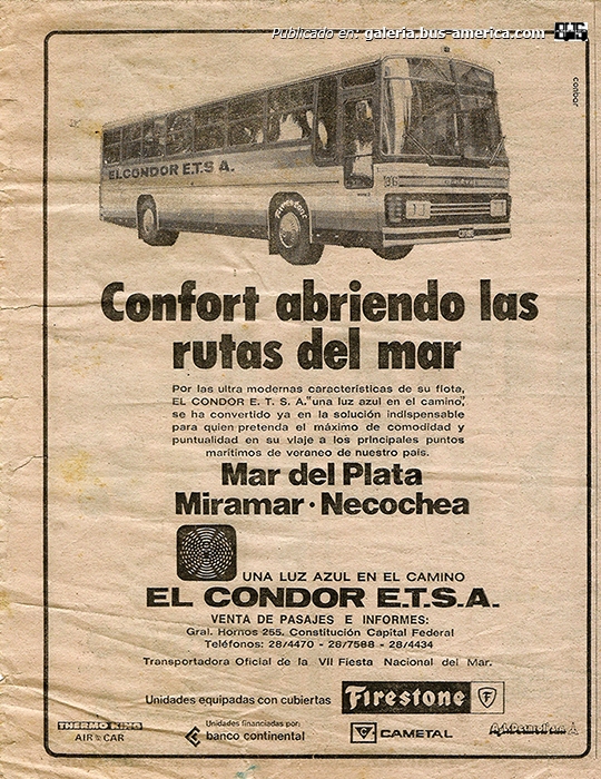 Pegaso - Cametal - El Cóndor
Publicidad Clarín 
El Cóndor, 13 de Diciembre de 1978
