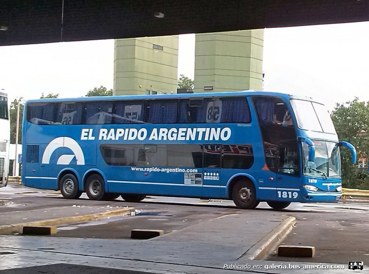 Volvo - Marcopolo (en Argentina) - El Rápido Argentino
http://galeria.bus-america.com/displayimage.php?pid=42452

Interno 1819
Terminal de Ómnibus Retiro
