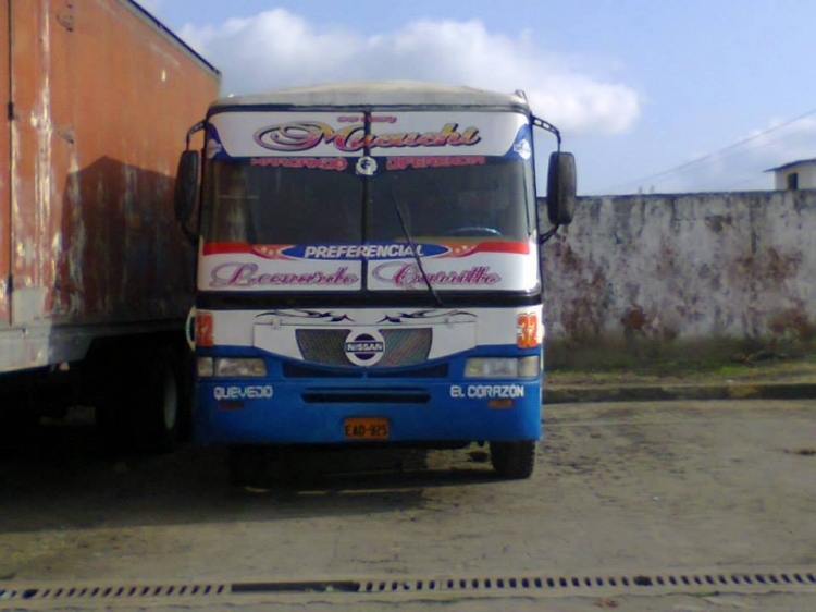 Nissan (en Ecuador) - Ex Transportes Quininde
EAD925
http://galeria.bus-america.com/displayimage.php?pos=-26937
http://galeria.bus-america.com/displayimage.php?pos=-26939

Transportes Macuchi # 32
Palabras clave: Macuchi 32