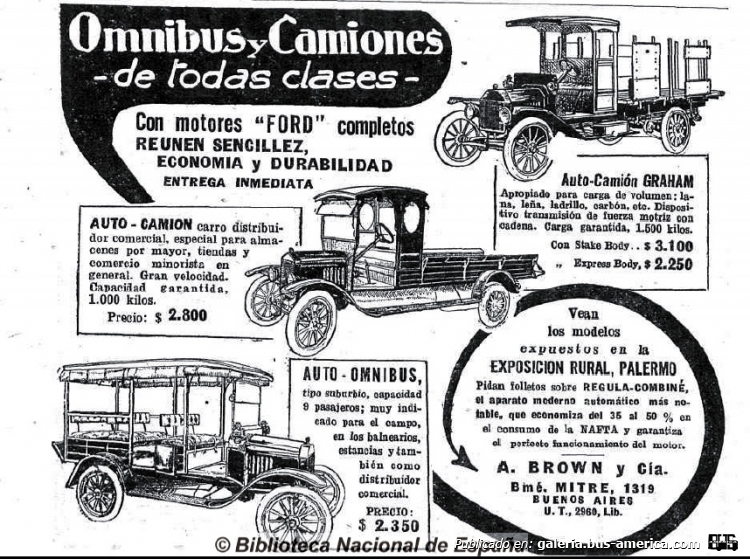 Ford (publicidad en Argentina)
Aviso publicado en Caras y Caretas edición 1041 de 1918

Auto Omnibus 1918
