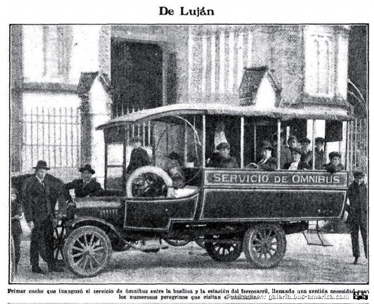 Ford (F.M.C.)
Servicio de Ómnibus en Lujan 1922
Revista Caras y Caretas edición 1245 del año 1922
