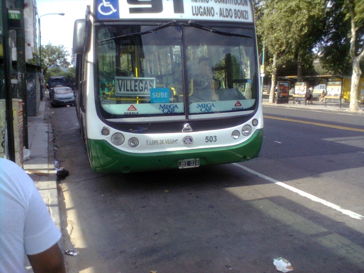 Agrale MT 12 - Metalpar - Lope De Vega
JBI 014
Línea 91 - Interno 503
En Constitución.
Palabras clave: linea91 lopedevega tronadormt12 constitucion