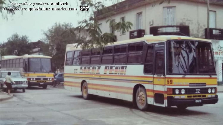 Volvo B58 - San Antonio Imperial II - Ctral. Saenz Peña
Central Saenz Peña (Prov. Chaco), interno 59

Fotografía y gentileza: Raúl Vich
