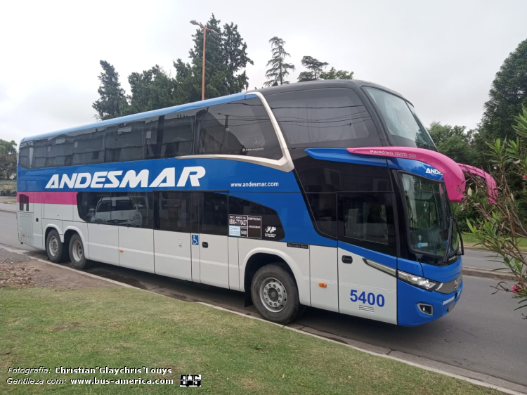 Mercedes-Benz O 500 RSD - Marcopolo New G7 Paradiso 1800 DD - Andesmar
[url=https://bus-america.com/galeria/displayimage.php?pid=67887]https://bus-america.com/galeria/displayimage.php?pid=67887[/url]
[url=https://bus-america.com/galeria/displayimage.php?pid=67888]https://bus-america.com/galeria/displayimage.php?pid=67888[/url]

Andesmar, interno 5400

Fotografía y gentileza: Christian "Glaychris" Louys

"No se cual fue el primero, pero de los primeros Marcopolo New G7 fabricado en Argentina. Recién salido del horno"
