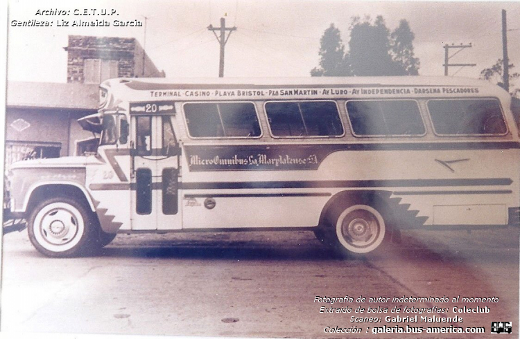 Dodge D 400 - Velox - M.O.La Marplatense
Línea 10 (Pdo. Gral. Pueyrredón), interno 20

Fotógrafo: desconocido al momento
Fotografía: ¿C.E.T.U.P.?
Extraído de bolsa de fotografías del Coleclub
Scaneo: Gabriel Maluende
Colección: www.bus-america.com

