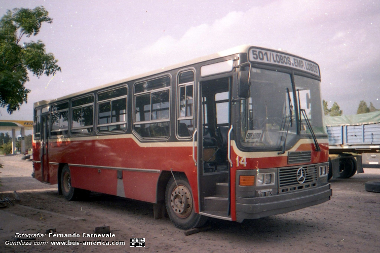 Mercedes-Benz OF 1214 - El Trapiche - Exp.Empalme Lobos
TOD 042 - ex patente M.269379
[url=https://bus-america.com/galeria/displayimage.php?pid=62737]https://bus-america.com/galeria/displayimage.php?pid=62737[/url]
[url=https://bus-america.com/galeria/displayimage.php?pid=62738]https://bus-america.com/galeria/displayimage.php?pid=62738[/url]
[url=https://bus-america.com/galeria/displayimage.php?pid=62739]https://bus-america.com/galeria/displayimage.php?pid=62739[/url]

Línea 501 (Pdo.Lobos), interno 14
Ex líneas 40 (Mendoza), interno 41 [1991-....]
Ex línea 4 (Mendoza), interno 41 [1990-1991]

Fotografía y gentileza: Fernando Carnevale

Para conocer la historia completa de esta carrocería haga click en: 
[url=https://www.bus-america.com/ARcarrocerias/ElTrapiche/ElTrapiche-histo.php]EL TRAPICHE,  historia de sus carrocerías[/url]
