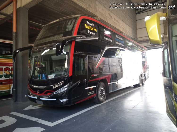 Scania K - Marcopolo G8 Paradiso 1800 DD (en Argentina) - Del Sur y Media Agua
20 de Junio, interno LD1007

Fotografía y gentileza: Christian "Glaychris" Louys
