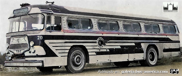 Leyland RT Worldmaster - A.y L.Decaroli - Coop.TAC
Coop.TAC, interno 20

Fotografía: Leyland Journal
Posteada en: [url=https://www.facebook.com/photo/?fbid=10233625429121274&set=gm.1937775936662429&idorvanity=1059093234530708]Leyland & AEC Buses Worldwide, en facebook[/url]
Colección y gentileza: Pablo Martinez Marcote
Extraído de: Mendoza Antigua


"Mendoza - Argentina, circa 1962.

Un autobus para servicios de larga distancia Leyland RT "Worldmaster" con carrocería obra de la firma A y L Decaroli perteneciente a la cooperativa TAC "Transportes Automotores de Cuyo". Estas unidades estaban sometidas a trayectos de miles de kilómetros por rutas y caminos en todo tipo de condiciones, comprobando la robustez del chasis y componentes.

Mendoza - Argentina, circa 1962. 🇦🇷

A bus for long-distance services Leyland RT "Worldmaster" with bodywork made by the firm A y L Decaroli belonging to the TAC cooperative "Transportes Automotores de Cuyo". These units were subjected to journeys of thousands of kilometers along routes and paths in all types of conditions, checking the robustness of the chassis and components."
Palabras clave: Furlabus