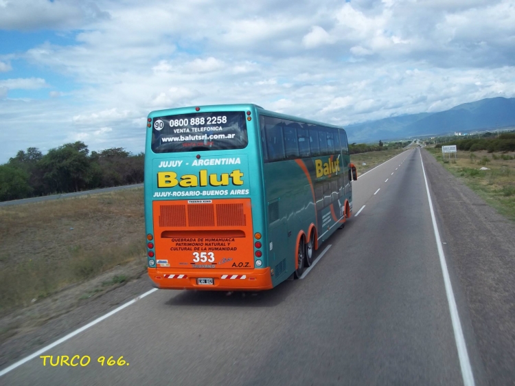 Mercedes-Benz O-500 RSD - Troyano - Balut
LHH 842
Interno 353
POR RUTA NACIONAL N°9 ALTURA COBOS (SALTA).

http://galeria.bus-america.com/displayimage.php?pid=39385
Palabras clave: BALUT.