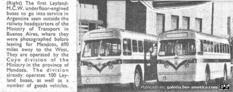 Leyland Olympic - M.C.W. (en Argentina) - M.T.N.
Imagen de revista: Commercial Motor
