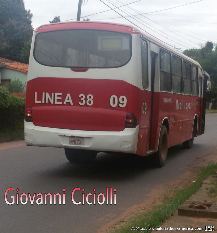 Mercedes-Benz OF 1418 - Neobus Spectrum (en Paraguay) - Mariscal López , Linea 38 , Interno 09
BPD 731
http://galeria.bus-america.com/displayimage.php?pid=37513

Culata y Perfil lado Derecho
Avda Paraguay Ciudad de San Antonio departamento Central
