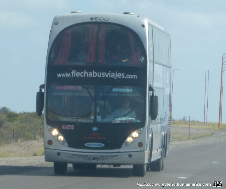 Metalsur Starbus 405 - Flecha Bus Viajes
IMN 764
Interno 8479
Radicado en San Salvador de Jujuy (según RNPA).
Flecha Bus al servicio de T.U.S. con destino a Comodoro Rivadavia

Fotografía: José Aparicio
Palabras clave: Metalsur Starbus