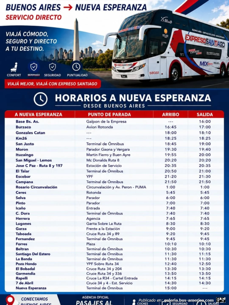 Exp.Santiago
Exp.Santiago

Horarios: Expreso Santiago
Extraída de: Expreso Santiago, en facebook
