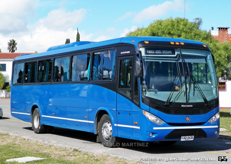 Mercedes-Benz OF 1722 - MARCOPOLO IDEALE 770 (en Uruguay) - FUERZA AÉREA URUGUAYA
FAU-0430

La FAU adquirió un total de 6 de éstos Marcopolo, para renovar su flota de transporte de personal compuesta por Mercedes Benz de los 70s y 80s. Patente FAU-0430.

Foto: Pablo Martínez
Palabras clave: MARCOPOLO IDEALE URUGUAY MONTEVIDEO FAU