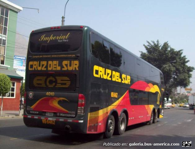 Marcopolo G6 Paradiso 1800 DD (en Perú) - Cruz del Sur
Fotógrafo: desconocido
Palabras clave: cruz del sur