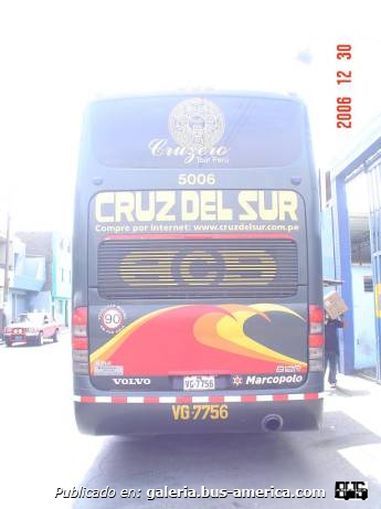 Marcopolo G6 Paradiso 1800 DD (en Perú) - Cruz del Sur
Fotógrafo: desconocido
Palabras clave: cruz del sur