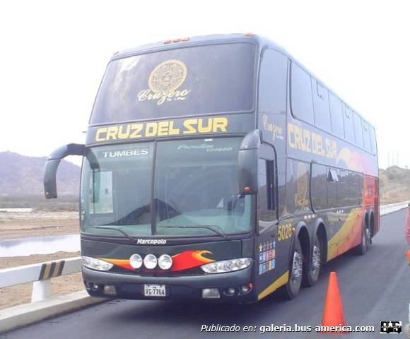 Marcopolo G6 Paradiso 1800 DD (en Perú) - Cruz del Sur
Fotógrafo: desconocido
Palabras clave: cruz del sur