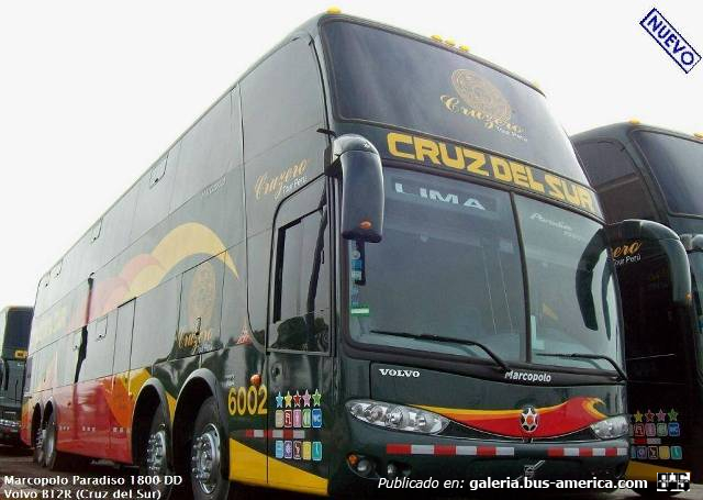 Marcopolo G6 Paradiso 1800 DD (en Perú) - Cruz del Sur
Fotógrafo: desconocido
Palabras clave: cruz del sur