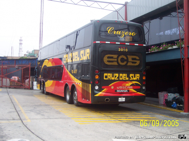 Scania K - Busscar Panorámico DD (en Perú) - Cruz del Sur
Fotógrafo: desconocido
Palabras clave: cruz del sur