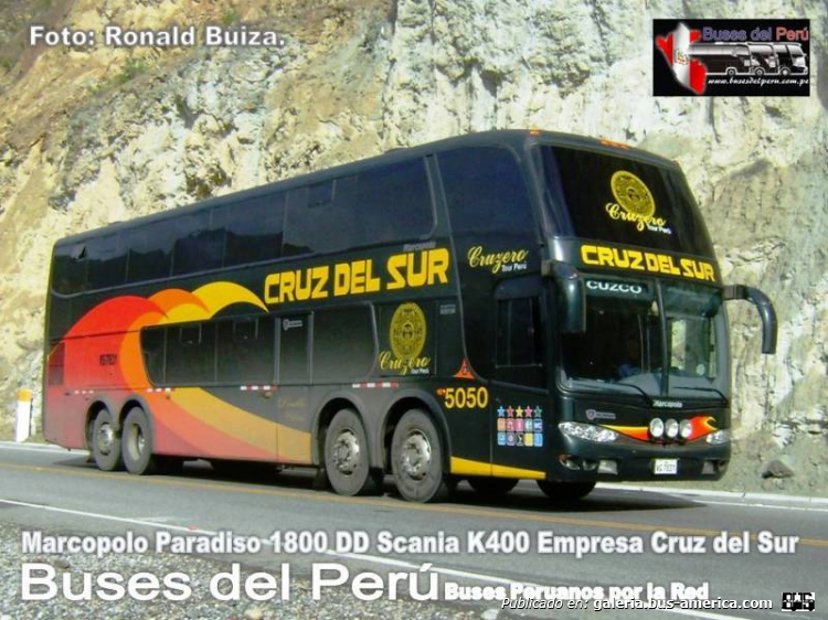 Marcopolo G6 Paradiso 1800 DD (en Perú) - Cruz del Sur
Fotógrafo: Ronald Buiza
Extraído de: Buses del Perú
Palabras clave: cruz del sur