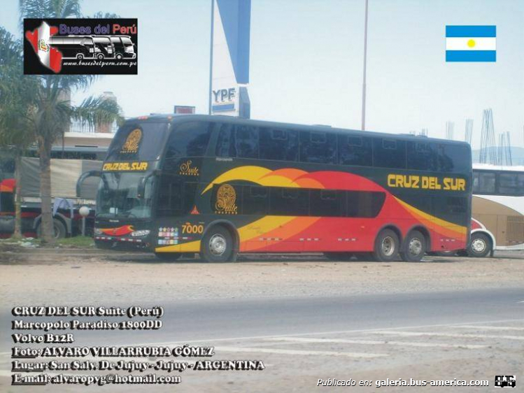 Marcopolo G6 Paradiso 1800 DD (para Perú) - Cruz del Sur
Fotógrafo: Alvaro Villarrubia Gómez
Extraído de: Buses del Perú
Palabras clave: cruz del sur