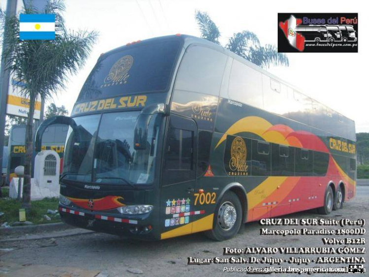 Marcopolo G6 Paradiso 1800 DD (para Perú) - Cruz del Sur
Fotógrafo: Alvaro Villarrubia Gómez
Extraído de: Buses del Perú
Palabras clave: cruz del sur