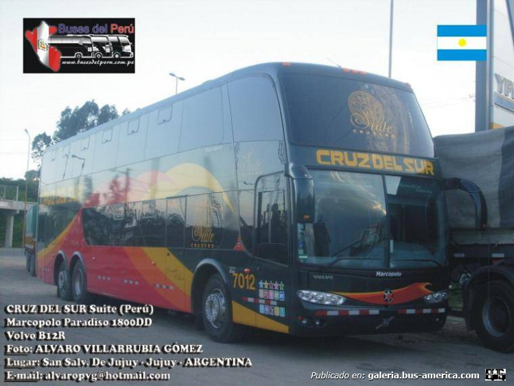 Marcopolo G6 Paradiso 1800 DD (para Perú) - Cruz del Sur
Fotógrafo: Alvaro Villarrubia Gómez
Extraído de: Buses del Perú
Palabras clave: cruz del sur