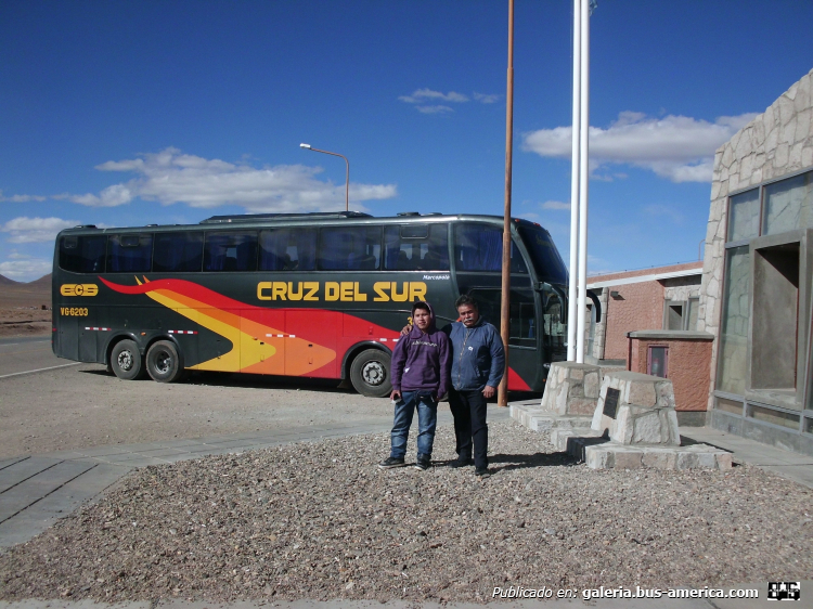 Marcopolo G6 Paradiso 1550 LD (en Perú) - Cruz del Sur
Fotógrafo: ¿?
Palabras clave: cruz del sur