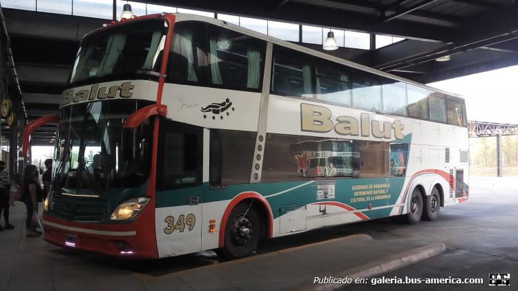 Mercedes-Benz O 500RSD - Troyano Calixto - Balut
JZL 174

Línea 1 (Prov. de Jujuy), interno 349
