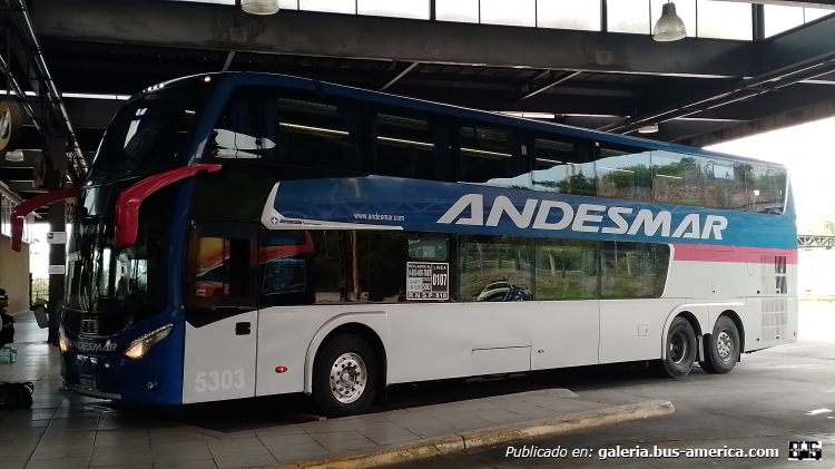 Volvo B450R - Metalsur Starbus 3 405 - Andesmar
AA 790 HZ

Andesmar, interno 5303 (Parte Delantera)
