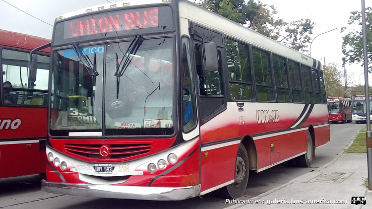 Mercedes-Benz OF 1418 - Metalpar Tronador 2010 - Unión Bus
OVY 593

Línea 33 (San Salvador de Jujuy), interno 374

