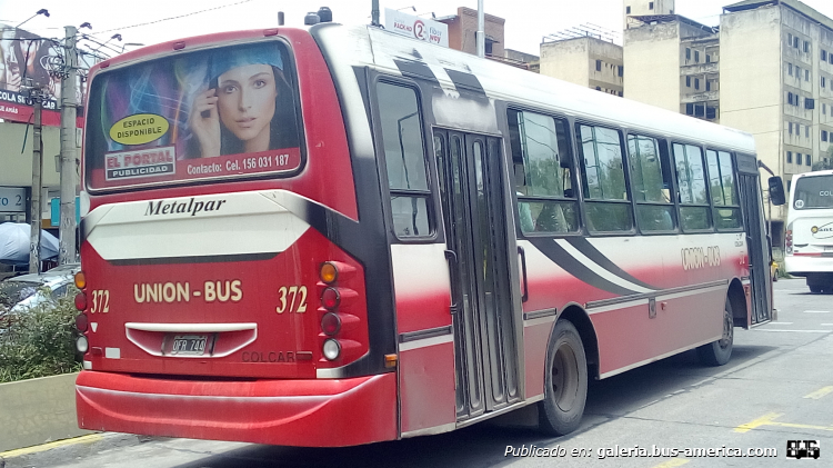 Mercedes-Benz OF 1418 - Metalpar Tronador 2010 - Unión Bus
OFR 744

Unión Bus, interno 372 (Parte de Atras)
