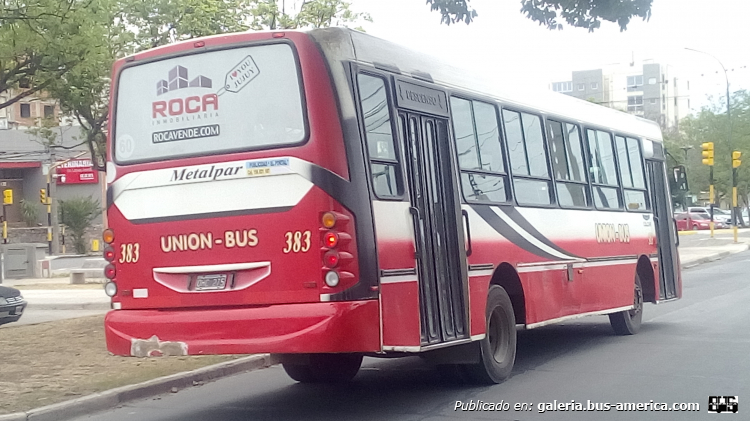 Mercedes-Benz OF 1418 - Metalpar Tronador 2010 - Unión Bus
OHC 275

Unión Bus, interno 383 (Parte de Atras)
