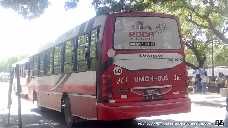 Mercedes-Benz OF 1418 - Metalpar Tronador 2010 - Unión Bus
OVY 592

Unión Bus, interno 363
