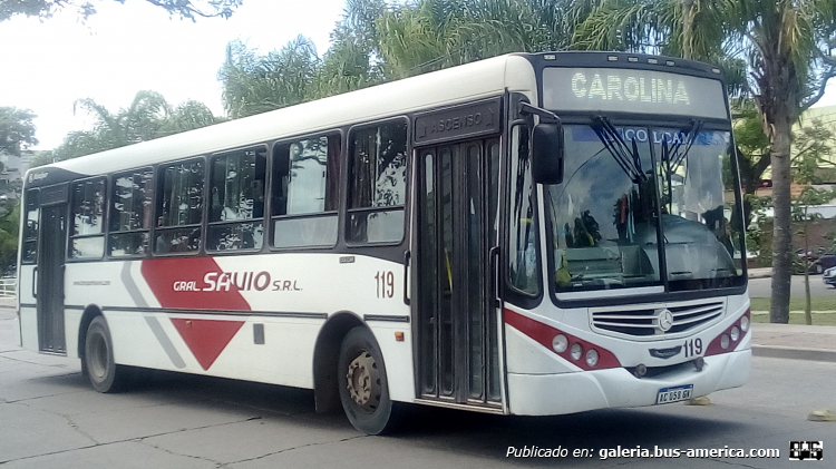 Mercedes-Benz OF 1721 - Metalpar Tronador 2010 - Gral. Savio
AC 058 GX

Línea 10 (Prov. de Jujuy), interno 119
