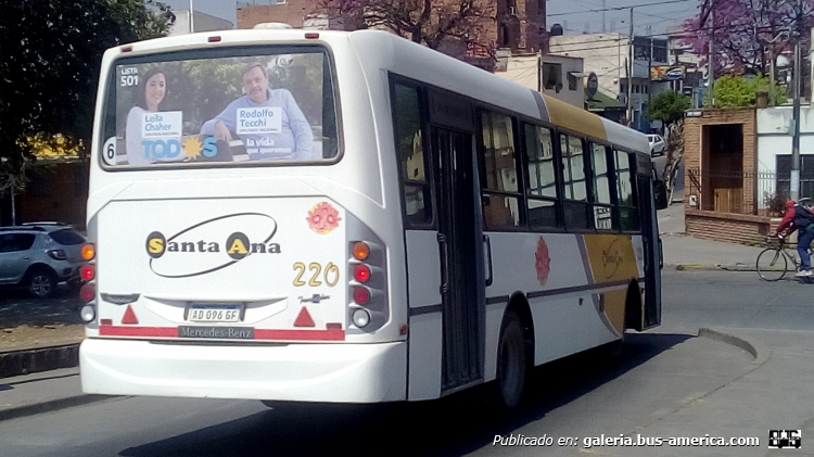 Mercedes-Benz OF 1621 - Metalpar Tronador 2010 - Santa Ana
AD 096 GF

Santa Ana, interno 220 (Parte de Atras)
