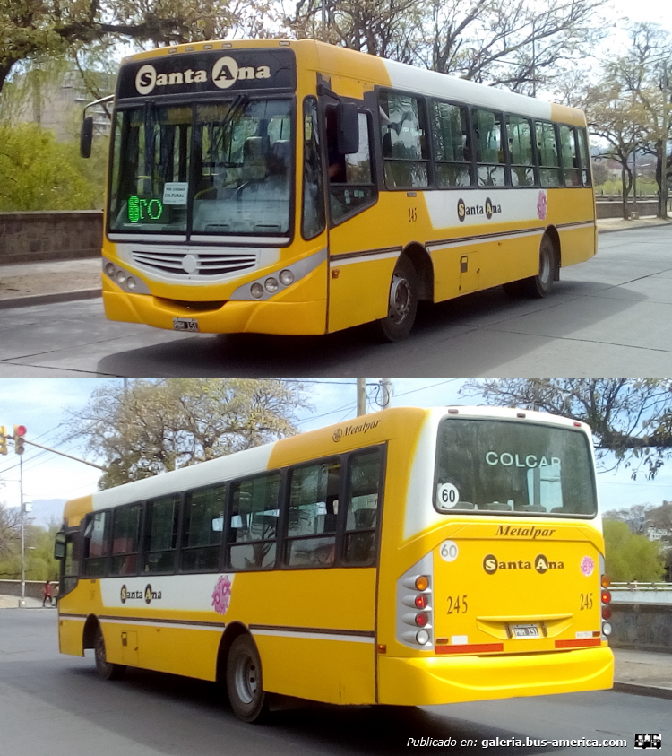 Mercedes-Benz OF 1418 - Metalpar Tronador 2010 - Santa Ana
PNH 151

Línea 6 (S.S. de Jujuy), interno 245
