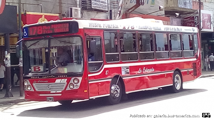 Mercedes-Benz OH 1618L-SB - Ugarte Europeo - La Colorada
NCV 876

Línea 178 (Buenos Aires), interno 87

