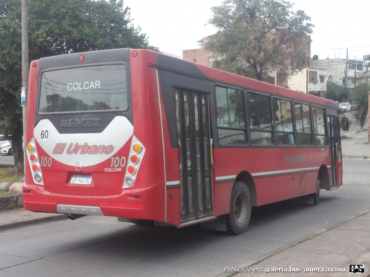 Mercedes-Benz OF 1621 - Bimet 2010 - El Urbano
AD 948 OL

El Urbano, interno 100 (Parte de Atras)
