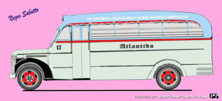 Chevrolet AK - ICA - Atlántida
Línea 57 (Prov. Buenos Aires), interno 12
