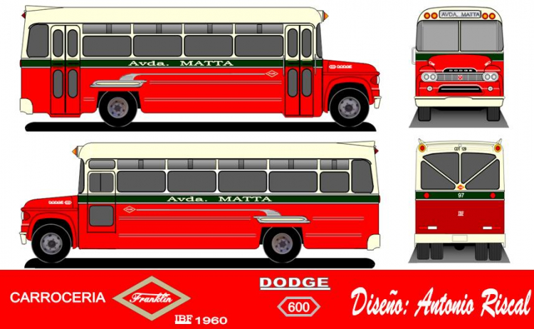 Dodge D 600 - Franklin IBF - Av. Matta
Dibujo: Antonio Riscal

Puede conocer la historia de esta carrocera en: [url=https://www.bus-america.com/CHcarrocerias/Franklin/Franklin-histo.php]Historia de carrocerías Franklin[/url]
